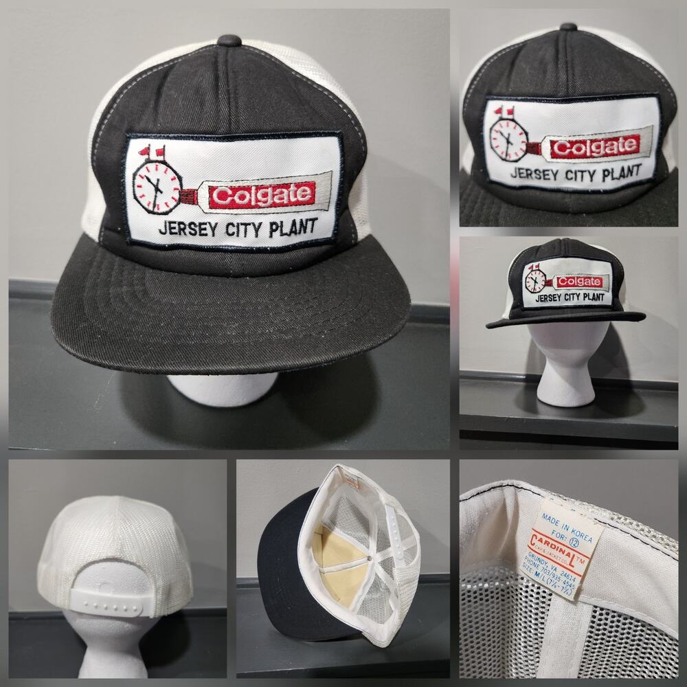 VTG Colgate Jersey City Plant Toothpaste‎ Trucker Mesh Snapback Hat Cap
